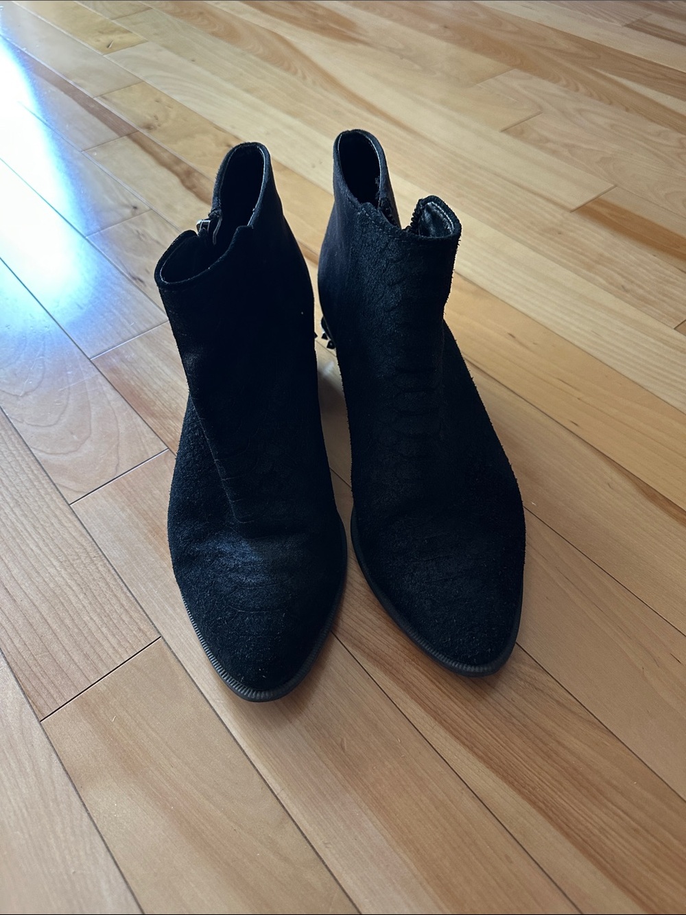 Women's Black Suede Ankle Boots size 8.5
